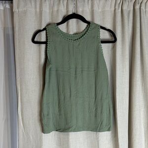 Elegant Olive Sleeveless Tank Top